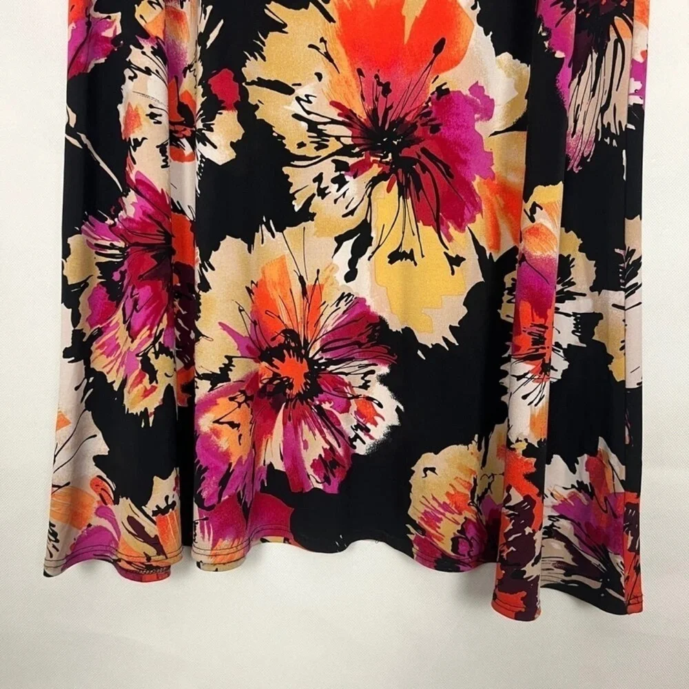 JBS Y2K Vtg Floral Stretch Maxi Skirt Womens M Beachy Coastal Festival Romantic